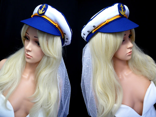 Aye Aye Captain Bridal Veil (HAT STYLE VARIES)