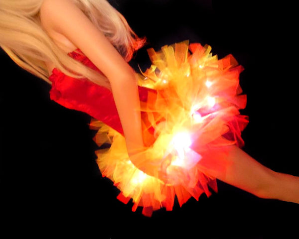 Girls Light Up Fire Tutu