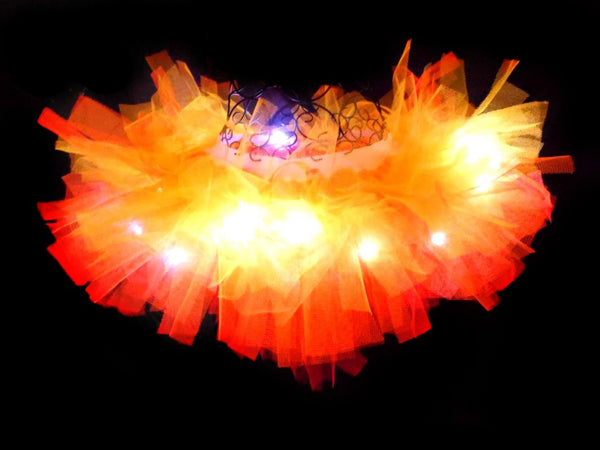 Girls Light Up Fire Tutu